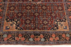 Vintage Floral Maroon Red 4X6'5 Gholtogh Persian Rug