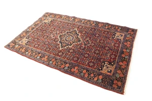 Vintage Floral Maroon Red 4X6'5 Gholtogh Persian Rug