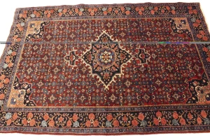 Vintage Floral Maroon Red 4X6'5 Gholtogh Persian Rug