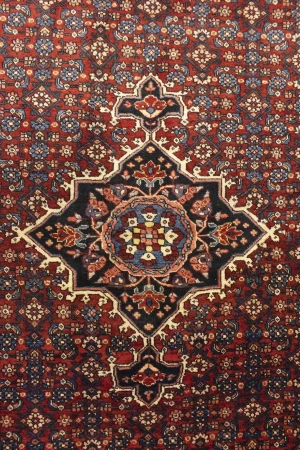 Vintage Floral Maroon Red 4X6'5 Gholtogh Persian Rug