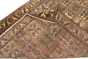 Vintage Brown Floral 7X10 Bakhtiari Persian Rug