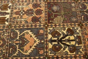 Vintage Brown Floral 7X10 Bakhtiari Persian Rug