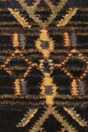 Vintage Charcoal Tribal 4X10 Koliaie Sanandaj Persian Runner Rug