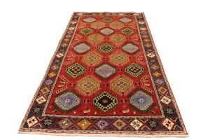 Semi Antique Tribal Scarlet Red 5X9 Shiraz Lori Persian Rug