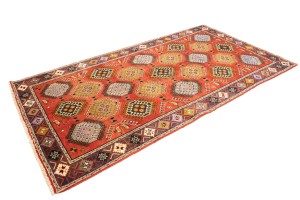 Semi Antique Tribal Scarlet Red 5X9 Shiraz Lori Persian Rug