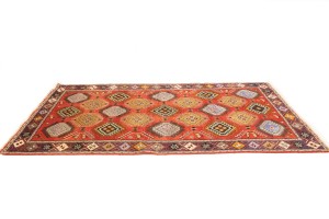 Semi Antique Tribal Scarlet Red 5X9 Shiraz Lori Persian Rug