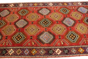 Semi Antique Tribal Scarlet Red 5X9 Shiraz Lori Persian Rug