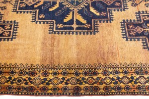 Semi Antique Beige Tribal 5'5X9'7 Zanjan Persian Runner Rug