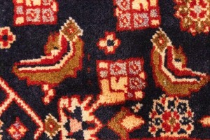 Vintage Plum Floral 2X3 Ardebil Persian Rug