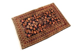 Vintage Plum Floral 2X3 Ardebil Persian Rug