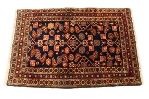 Vintage Plum Floral 2X3 Ardebil Persian Rug