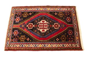 Vintage Red Tribal 3X4 Mazlaghan Persian Rug
