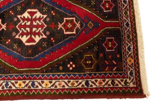 Vintage Red Tribal 3X4 Mazlaghan Persian Rug