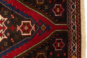 Vintage Red Tribal 3X4 Mazlaghan Persian Rug