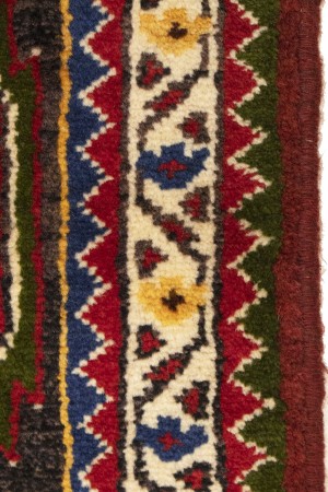 Vintage Red Tribal 3X4 Mazlaghan Persian Rug
