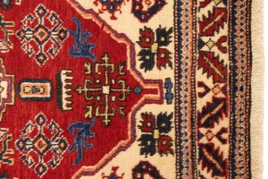 Vintage Cream Geometric 2'5X3'5 Heriz Persian Rug