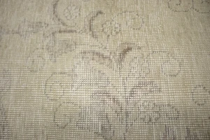 Muted Traditional Floral 7X10 Distressed Tabriz Persian Rug