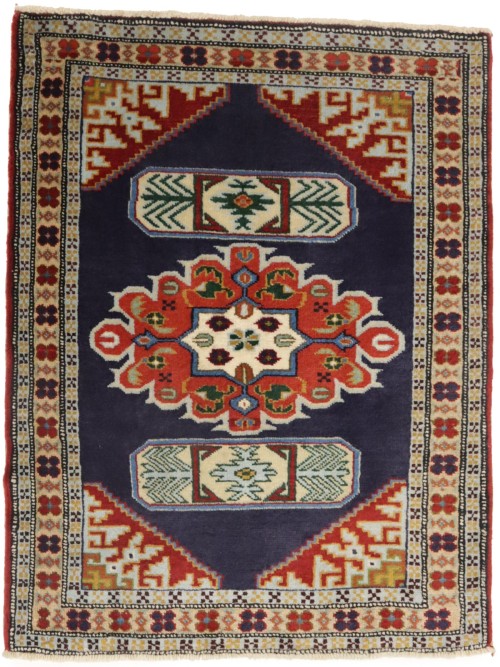 Vintage Tribal Plum 2X3 Turkoman Persian Rug