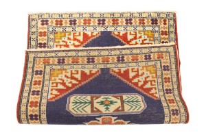 Vintage Tribal Plum 2X3 Turkoman Persian Rug