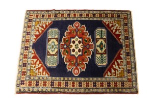 Vintage Tribal Plum 2X3 Turkoman Persian Rug