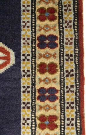 Vintage Tribal Plum 2X3 Turkoman Persian Rug