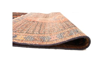 Semi Antique Tribal Rusty Red 4X9 Sanandaj Persian Runner Rug