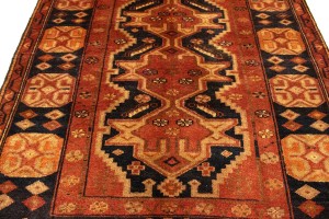 Vintage Rusty Red Tribal 5X9 Hamedan Persian Runner Rug