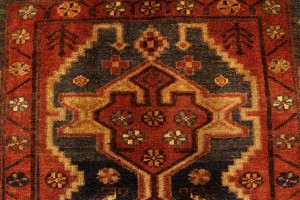 Vintage Rusty Red Tribal 5X9 Hamedan Persian Runner Rug