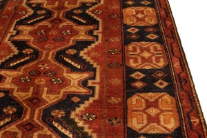 Vintage Rusty Red Tribal 5X9 Hamedan Persian Runner Rug