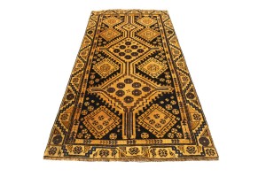 Semi Antique Tribal 4X8'5 Shiraz Persian Runner Rug