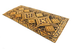 Semi Antique Tribal 4X8'5 Shiraz Persian Runner Rug