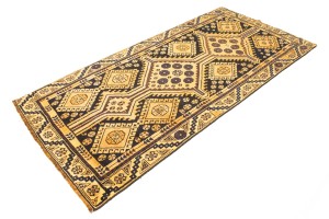 Semi Antique Tribal 4X8'5 Shiraz Persian Runner Rug