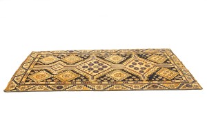 Semi Antique Tribal 4X8'5 Shiraz Persian Runner Rug