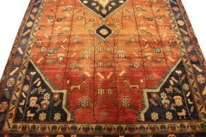 Semi Antique Rust Tribal 5X9 Koliaie Persian Rug
