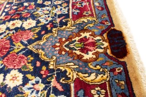 Semi Antique Cream Traditional 10X14 Yazd Persian Rug