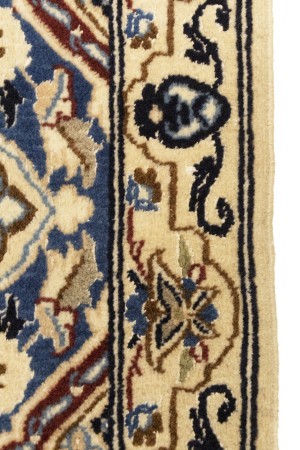 Vintage Floral Classic Blue 3X4 Nain Persian Rug