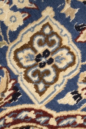 Vintage Floral Classic Blue 3X4 Nain Persian Rug