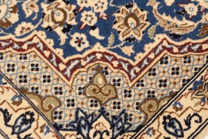 Vintage Floral Classic Blue 3X4 Nain Persian Rug