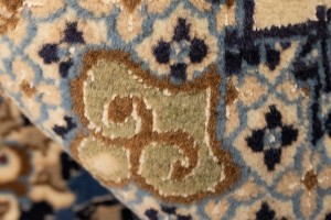 Vintage Floral Classic Blue 3X4 Nain Persian Rug