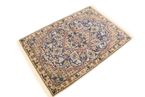 Vintage Floral Classic Blue 3X4 Nain Persian Rug