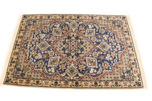 Vintage Floral Classic Blue 3X4 Nain Persian Rug