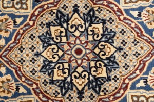 Vintage Floral Classic Blue 3X4 Nain Persian Rug