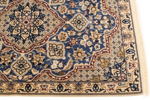 Vintage Floral Classic Blue 3X4 Nain Persian Rug