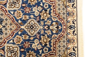 Vintage Floral Classic Blue 3X4 Nain Persian Rug