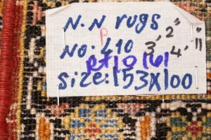 Vintage Allover Floral 3X5 Tabriz Persian Rug