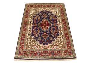 Vintage Plum Traditional 3'3X4'7 Tabriz Persian Rug