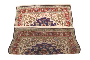Vintage Plum Traditional 3'3X4'7 Tabriz Persian Rug