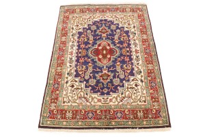 Vintage Plum Traditional 3'3X4'7 Tabriz Persian Rug