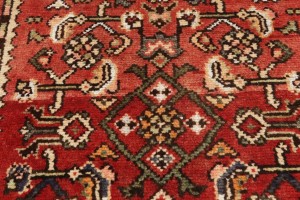 Semi Antique Red Tribal 2'5X9'2 Hamedan Persian Runner Rug