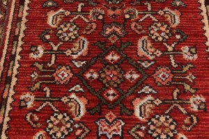 Semi Antique Red Tribal 2'5X9'2 Hamedan Persian Runner Rug